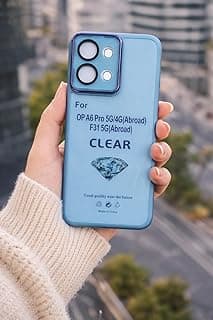 جراب Ecosystem شفاف TPU لهاتف OPPO A6 Pro 5G / OPPO A6 Pro 4G – غطاء حماية نحيف ومضاد للصدمات مع حماية لعدسة الكاميرا (أزرق)
