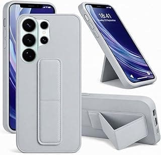 back Cover Magnetic Kickstand Case for Samsung Galaxy S26 ULTRA — Shockproof Soft Silicone Cover with Camera Protection & Hands-Free Stand Galaxy S26 ULTRA (Gray)