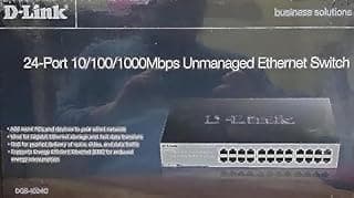 دي لينك 24 منفذ 10/100/1000 ميجا بايت في الثانية مفتاح إيثرنت غير مدار DGS-1024C