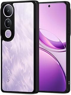 جراب لهاتف Vivo V50 Lite، شفاف كريستالي لا يصفر، حماية بمعايير عسكرية، مقاوم للصدمات مع حماية للكاميرا (إطار أسود)