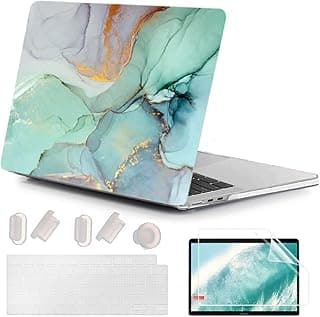 جراب 4 في 1 متوافق مع ماك بوك اير 13.6 بوصة موديل 2022 A2681 بشريحة M2 مع ريتينا و Touch ID، جراب بلاستيك مرن صلب مع واقي كيبورد وواقي شاشة