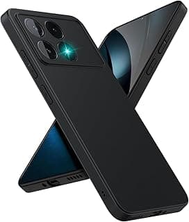 متوافق مع شاومي Poco F6 Pro جراب، جراب خلفي مطفي للحماية لشاومي Poco F6 Pro جراب سيليكون للموبايل - أسود