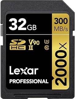 Professional 2000x SDHC/SDXC UHS-II Memory Card 300MBPS, 32GB Capacity