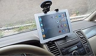 Car Tablet Mount, Car Tablet Holder with 360° Adjustable Bracket, Strong Windshield Car Mount for Tablets - by KaberMisr 2020