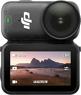 Osmo Nano Standard Combo (128GB) - Small 4K/60fps Vlogging Camera with a 1/1.3″ Sensor, 143° Wide FOV Video, 200-Min Recording, Swift Content Transfer, Magnetic POV Cam 4K for Sports, Vlog