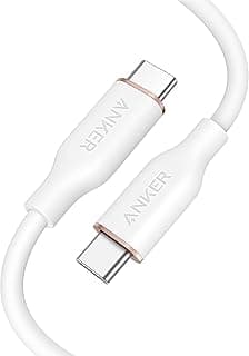 كابل 643 USB-C to USB-C بقدرة 240W بطول 3 قدم، كابل شحن سريع USB 2.0 لماك بوك برو 2020، ايباد برو 2020، ايباد اير 4 وميني 6، جالاكسي S21 (أبيض)