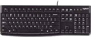 كيبورد K120 بتصميم امريكي من لوجيتيك - 920-002479 - (كيبوردات> كيبوردات)، أسود، USB