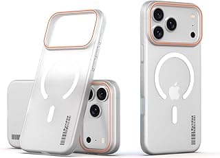 DL3 Mobilak Case Back Cover for iPhone 17 Pro Max, Sleek Frosted Translucent Back Only Compatible with Wireless Magnetic Accessories | Anti-Scratch Shockproof Phone Case (Clear)