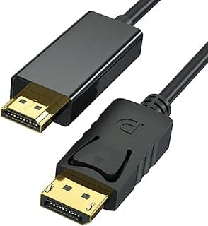 كابل من ميبسيز بطول 1.83 متر نوع ديسبلاي بورت إلى HDMI متوافق مع أجهزة الكمبيوتر والشاشات والتلفزيونات وأجهزة العرض