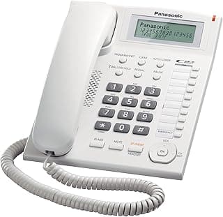 Corded Phone with Caller ID and Hands-free speakerphone, KX-TS880FX1W (White)