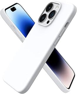 ORNARTO for iPhone 14 Pro Case 6.1", Slim Liquid Silicone Cover-White | iPhone 14 Pro 6.1 inch, 3-Layer Protection, Soft-Touch Silicone, Slim Grip, Full Coverage, White