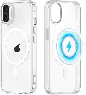 Magnetic Case for iPhone X/iPhone XS 5.8 Inches, Case Compatible with MagSafe, Transparent Ultra-Thin Soft TPU Silicone Anti-Shock Protective Cover for iPhone X, Transparent