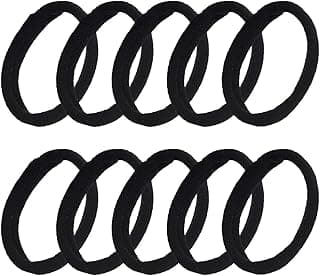 Talk Elastic Hair Set for Women 10 pcs Black