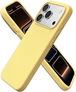 Case for iPhone 17 Pro (6.3"), Premium Liquid Silicone Case, Full Protection, Soft Gel Rubber, Anti-Scratch Microfiber Lining, Shockproof Case, Light Yellow