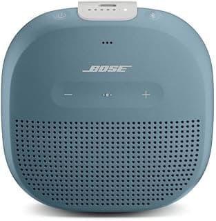 سماعة soundlink micro بلوتوث: سماعة محمولة صغيرة مقاومة للماء مع ميكروفون، أزرق حجري