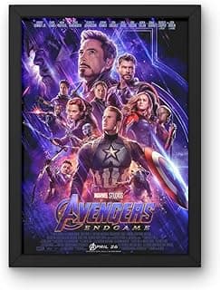بوستر فيلم Endgame، لوحة حائط بإطار فاخر، 30x40 سم، إطار أسود