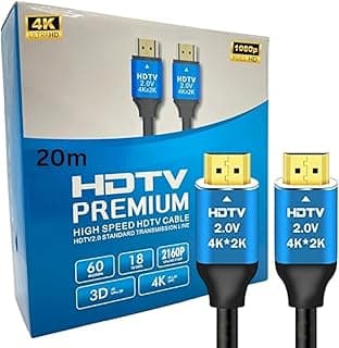 كابل HDMI 4K عالي السرعة للتلفزيون بطول 20 متر