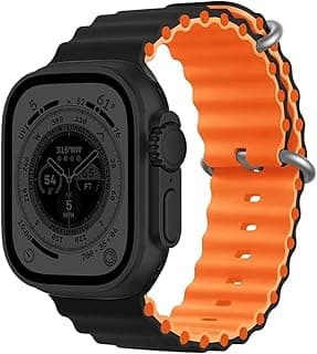 Replacement Wave Hole Silicone Bands strap 2 faces Compatible with Apple Watch Series 8 ultra Series 7 42mm 44mm 45mm 49mm, iWatch SE Series 9 8 7 6 5 4 3 2 1 for Women and Men