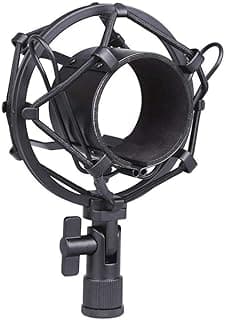 Universal Microphone Shock Mount For Condenser Mic (Black) - 48MM-54mm