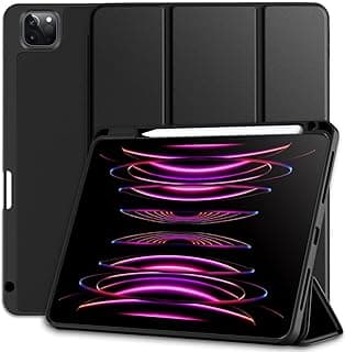 Magnetic Case Compatible with iPad Pro 11 Case 2022/2021/2020/2018, Trifold Case with Pencil Holder, Support 2nd Gen Pencil, Auto Wake/Sleep, Black