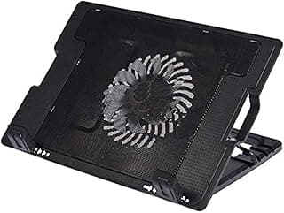 2 USB Port Cooling Cooler Fan Pad Stand for Laptop Notebook And MacBook with LED Light - Black
