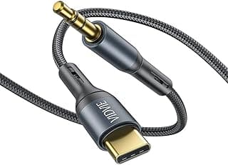 V Volt 3.5mm AUX Cable – Durable and Tangle-Free, Ideal for Car, Speakers, and Home Audio Systems, 6 Feet Length, Compatible with All Devices