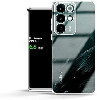 For Realme C85 Pro, HD Transparent Tpu Silicone Back Cover, Anti Yellowing And High Protective From Shocks Compatible with Realme C85 Pro (6.8") (Transparent)