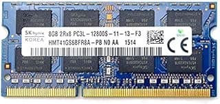وحدة ذاكرة لاب توب HMT41GS6BFR8A 8 جيجا 2Rx8 DDR3 SO-DIMM PC3-12800 1600 ميجا هرتز، 204-سن، بدون نظام تصحيح الأخطاء، غير مخزن، مؤقت CL11 1.35V HMT41GS6BFR8A-PB من هاينكس، سعة 8.0 GB