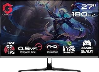 GOPS27180IPS 27 Inch Gaming Monitor FHD 1080p 180Hz Fast IPS Computer Monitor, 0.5ms MPRT, HDMI 2.1, HDR, 99% sRGB, G-Sync & FreeSync Compatible, Built-in Speakers, PS5 & Console Ready, Black