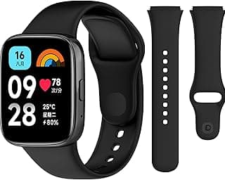 سوار لساعة شاومي Redmi Watch 3 Active، حزام بديل، سوار سيليكون رياضي - أسود