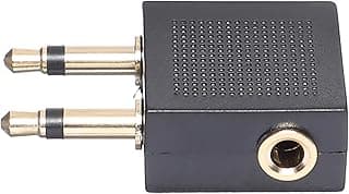 1766 2 in 1 aux adapter - black