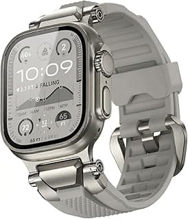 متوافق مع أحزمة ساعة ابل Ultra 3/2/1 Series 11 10 9 8 7 6 5 4 SE SE2 SE3، سوار سيليكون رياضي متين لساعة iWatch مقاس 49 مم 46 مم 45 مم 44 مم