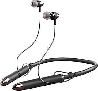 سماعة اذن Start Extra Bass ST-105، تصميم حول الرقبة مع 5 وظائف لتغيير الصوت، صوت نقي، متوافقة مع الموبايل وأجهزة الجيمنج - أسود