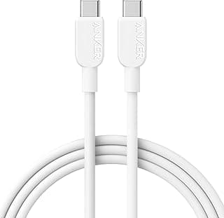 310 USB C to USB C Cable (3ft, 60W/3A), Fast Charging Type-C Cable for Samsung Galaxy S23, iPad Pro 2021, Air 4 & Mini 6, MacBook Pro 2020, Switch (USB 2.0) - White