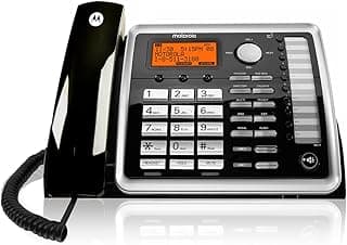 Motorola ML25260 DECT 6.0 Expandable Corded 2-line Business Phone with Caller ID, Black, Accessory Unit - Corded Handset