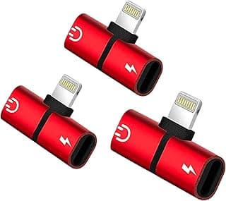 Lightng Type Splitter Adapter 2 Earphones and Charger Cable 8 Pin Support Calling and Listening to Music Charging Lightning Adapter 2 in 1 Charging - Audio Charger Splitter for iPhone Multi Color (3)