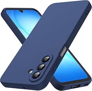 جراب لهاتف سامسونج Galaxy A17 4G/5G، جراب سيليكون TPU سائل ناعم، حماية عسكرية مضادة للصدمات والخدش، ناعم وسهل التنظيف - أزرق ليلي