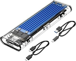 حاوية خارجية M.2 NVMe SSD من أوريكو - محول USB 3.1 الجيل الثاني نوع C الى M2 NVMe PCIe لـ M-Key SSDs 2230، 2242، 2260، 2280 (متوافق مع TB3)