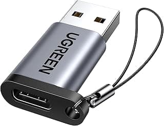 محول من USB نوع سي انثى الى يوجرين عدد المنافذ: 2 رمادي