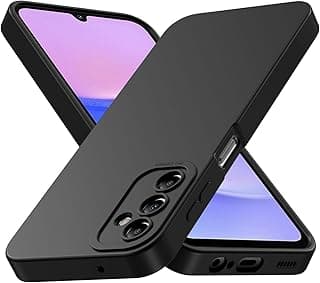 Case for Samsung Galaxy A15 5g, Soft Silicone Protective Case, Shockproof Cover with Camera Protection, Compatible with TPU (Black, Samsung A15)