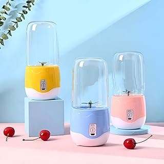 Electric Blender - Smart Portable Juicer Bottle with USB Charging, Ideal for Making Healthy Drinks with Ease and Convenience Anytime, Anywhere (3 piece of the color shown)