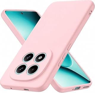 Liquid Silicone Case Compatible with Redmi Note 15 5G, Full Camera Protection with Soft Microfiber Lining, Durable Shockproof Anti-Scratch Cover (Light Pink)