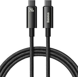كابل من باسيوس بطول 3 متر نوع USB-C متوافق مع سلسلة ايفون 15 وماك بوك وايباد واير وايربودز