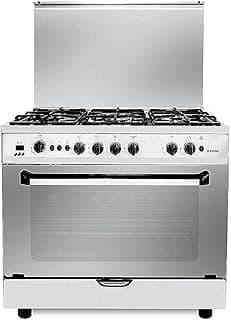 Fresh Smile 5 Burners 90cm Copper Racks Wide Screen Digital Stainless Steel Fan Full Screen