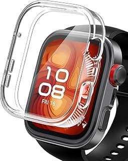 جراب متوافق مع هواوي Watch Fit 4 Pro 2025، جراب حماية كامل مع واقي شاشة مدمج، سيليكون TPU ناعم مقاوم للصدمات، إطار نحيف (شفاف)