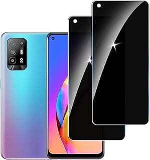 عدد 2 واقي شاشة خصوصية لهاتف Oppo A94 5G، زجاج مقوى 9H مضاد للتجسس والخدش والبصمات