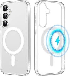 Transparent Magnetic Case for Samsung Galaxy A15 5G 6.5 Inches, [Compatible with MagSafe] Ultra Thin TPU Silicone + PC Protective Case Anti-Shock Anti-Scratch Bumper Case, Transparent