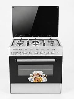 Cooker Galaxy, Stainless Steel, 5 Burners, 80x60 cm - Full Stainless Steel