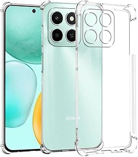 جراب بريميوم لهاتف Honor X6C من السيليكون الناعم TPU مع زوايا معززة وحماية كاملة للكاميرا - شفاف