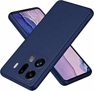جراب سيليكون سائل متوافق مع Oppo Find X9 Pro، حماية كاملة للكاميرا مع بطانة داخلية ناعمة، غطاء متين مضاد للصدمات (كحلي)